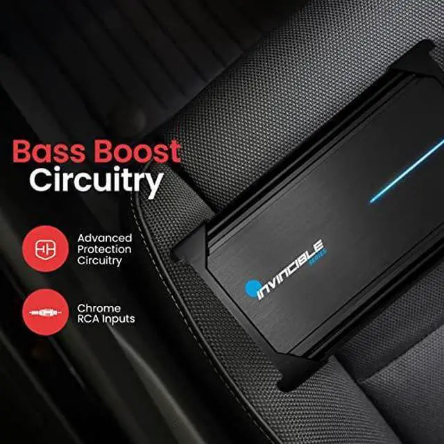 Alt view image 5 of 7 - Pyle 18 Class AB Mosfet Amplifier - Invincible Series Bridgeable Amp, 5 Channel 3000 Watts Max, Mosfet PWM Power Supply, High-Current Dual Discrete Drive Stages, Wireless BT Audio Interface
