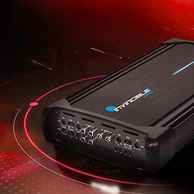 Alt view image 7 of 7 - Pyle 18 Class AB Mosfet Amplifier - Invincible Series Bridgeable Amp, 5 Channel 3000 Watts Max, Mosfet PWM Power Supply, High-Current Dual Discrete Drive Stages, Wireless BT Audio Interface