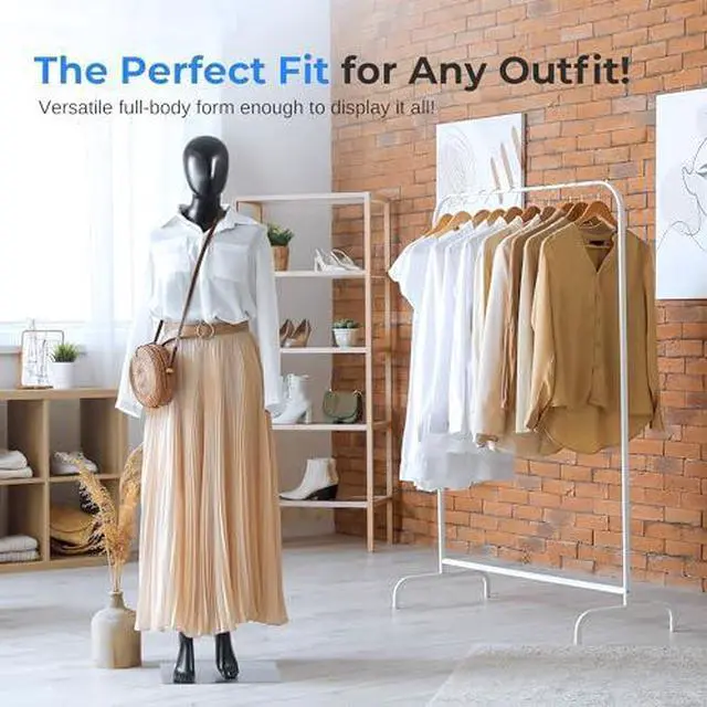 Alt view image 5 of 7 - SereneLife Premium Female Mannequin  68.9" Life-Size Dress Form with Realistic Face, Rotating Head, Flexible Limbs, Detachable Body & Sturdy Metal Base for Boutiques, Exhibits & Fashion Display