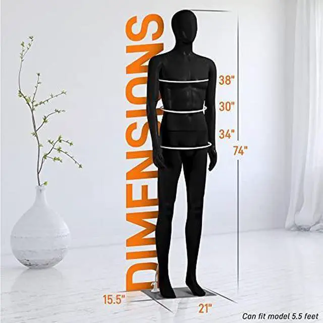 Alt view image 3 of 7 - SereneLife Female Torso Mannequin Display - Sturdy and Durable, Adjustable Dress Form (52-64"), Lightweight, Easy-to-Assemble, Stable Tripod Stand, Smooth Surface for Retail Clothing Display