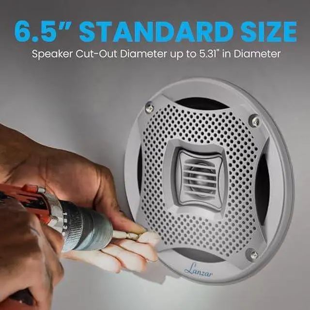 Alt view image 5 of 9 - LANZAR AQ6CXS Lanzar Marine 6.5â€ 2-Way Speakers (Silver)