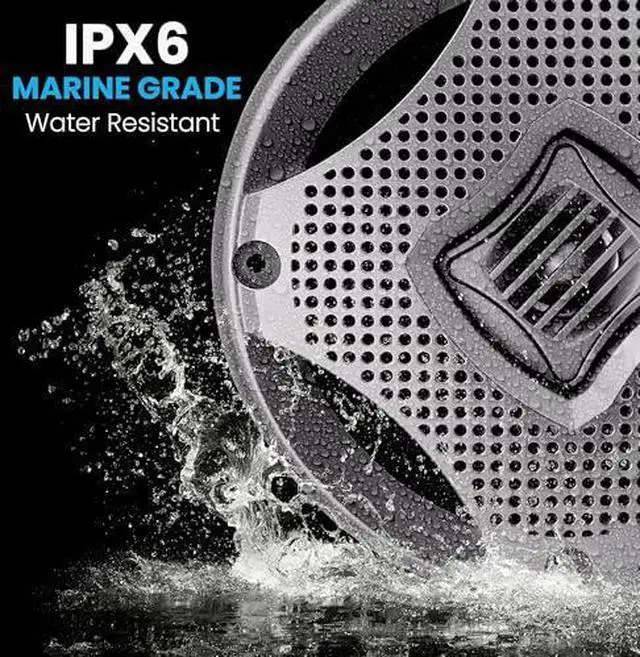 Alt view image 6 of 9 - LANZAR AQ6CXS Lanzar Marine 6.5â€ 2-Way Speakers (Silver)