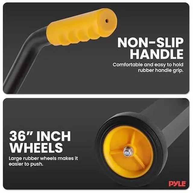 Alt view image 6 of 7 - Pyle 36" Rolling Magnetic Sweeper with Adjustable Handle - Strong and Durable Metal Construction Heavy-Duty Cleaning/Metal Pickup for Industrial and Commercial Use (Black and Orange)