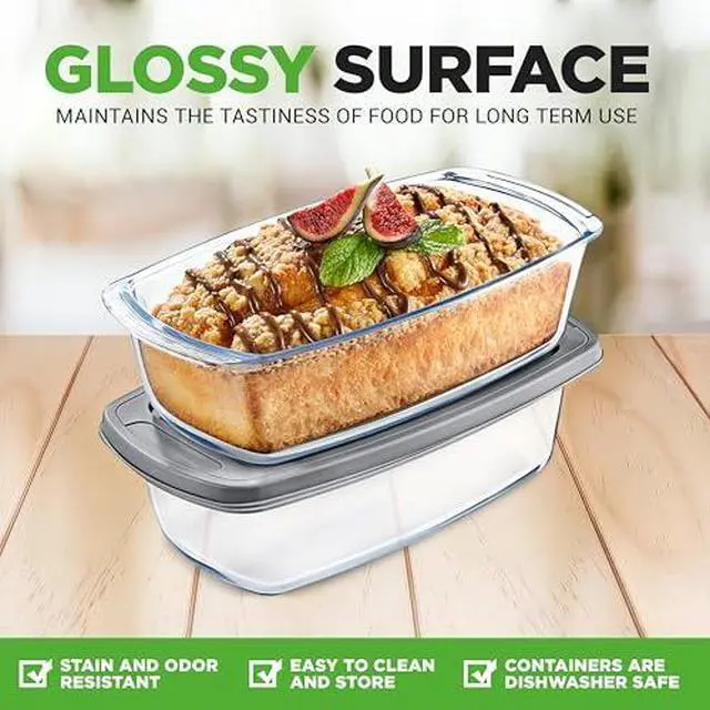 Alt view image 11 of 14 - NutriChef 4-Piece Loaf Pan Set, Non-Stick Bread Loaf Pans with Easy Grip Handles, Heavy Gauge Carbon Steel Bakeware for Baking Bread, Cakes, and Casseroles, 11.61" x 5.98" x 2.56" Inch, Black