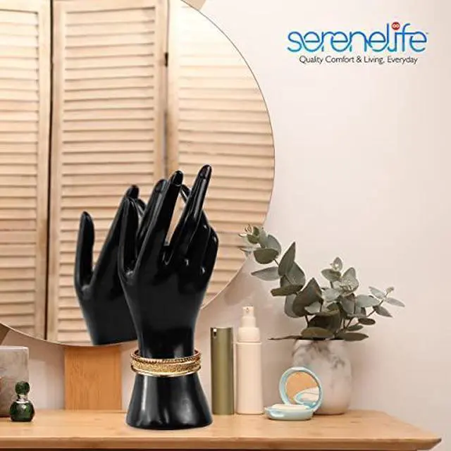 Alt view image 7 of 7 - SereneLife Jewelry Hand Display Holder, 8.7-Inch Long Female Mannequin Hand, Perfect for Showcasing Rings, Bracelets, Bangles, Watches, Gloves, Sturdy, Stylish Display for Accessories
