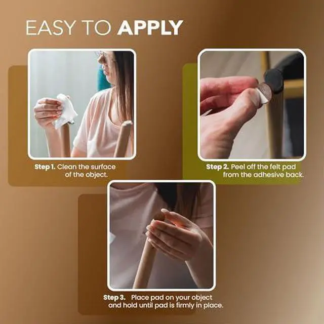 Alt view image 6 of 7 - Serenelife Felt Furniture Pads - 45 Premium ¾ Inch Felt Floor Protectors | Protect Hardwood, Laminate & Tile Flooring | Furniture Sliders | Moving Supplies | Easy Installation | Noise Reducing