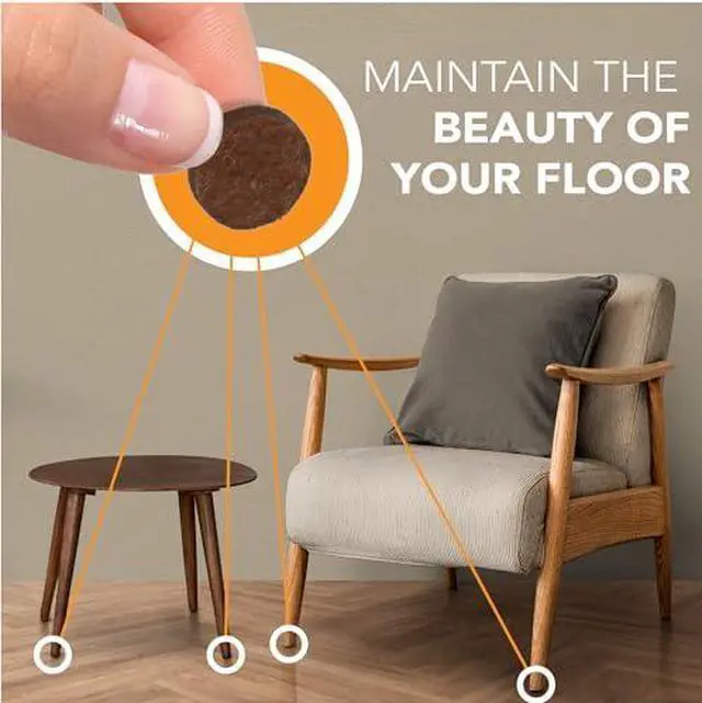 Alt view image 3 of 7 - Serenelife Felt Furniture Pads - 45 Premium ¾ Inch Felt Floor Protectors | Protect Hardwood, Laminate & Tile Flooring | Furniture Sliders | Moving Supplies | Easy Installation | Noise Reducing