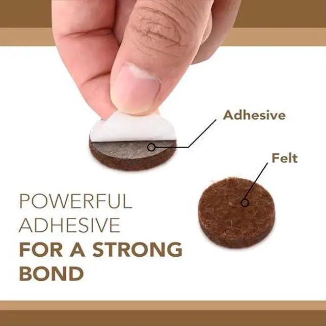 Alt view image 5 of 7 - Serenelife Felt Furniture Pads - 45 Premium ¾ Inch Felt Floor Protectors | Protect Hardwood, Laminate & Tile Flooring | Furniture Sliders | Moving Supplies | Easy Installation | Noise Reducing