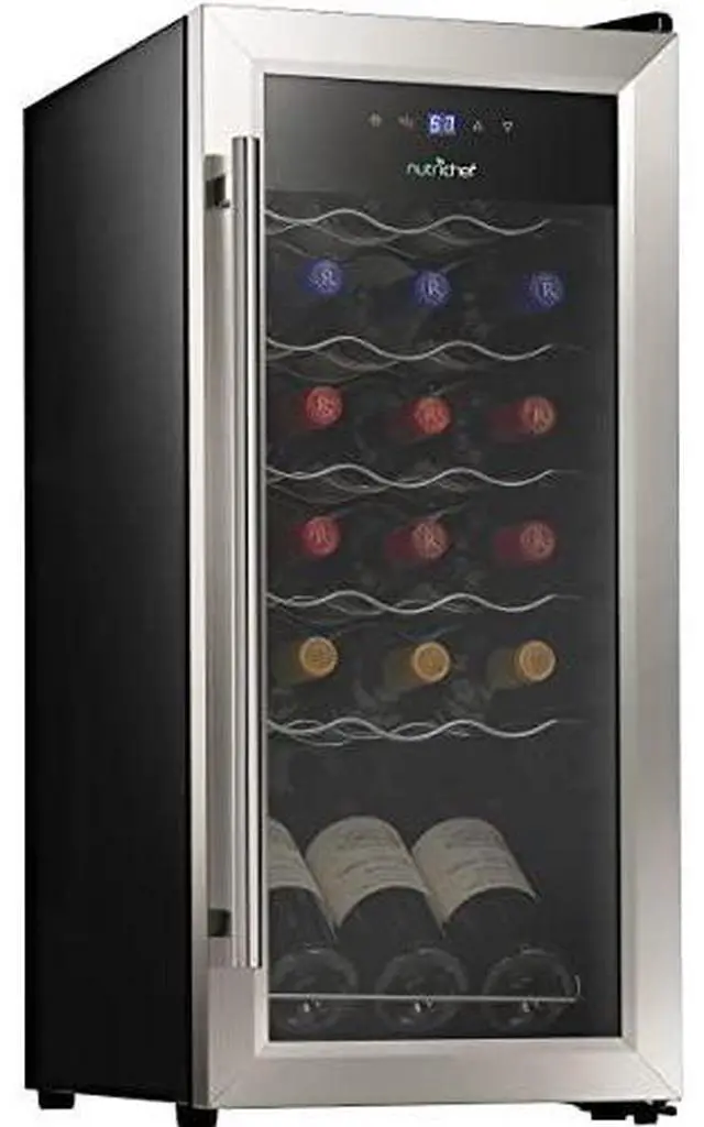 Main image of NutriChef PKCWC18 Cooler, 18 Bottle, Stainless Steel