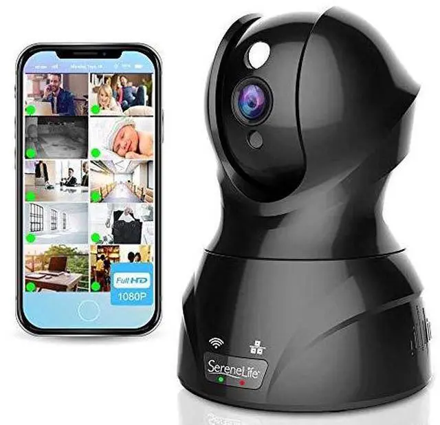 Alt view image 10 of 13 - Indoor Wireless IP Camera - HD 1080p Network Security Surveillance Home Monitoring Featuring Motion Detection, Night Vision, PTZ, 2 Way Audio, iPhone Android Mobile App - PC WiFi Access - IPCAMHD82