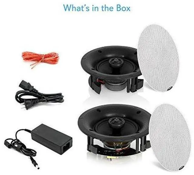 Alt view image 11 of 14 - PYLE PDICBT87 DUAL 8.0iIN BT CEILING OR WALL SPEAKER KIT