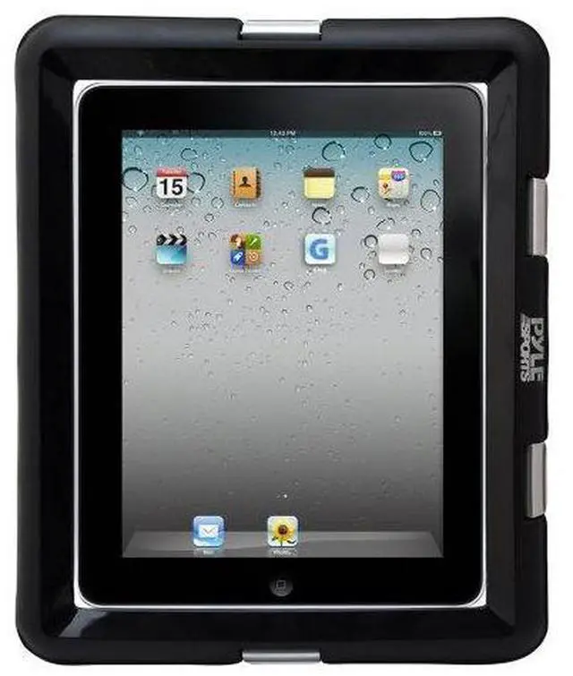 Alt view image 2 of 5 - Pyle PWSIC30 Universal Waterproof Sport Case with Headphone Jack - Fits all iPads and Many Other Tablet PCs and eReaders - Black