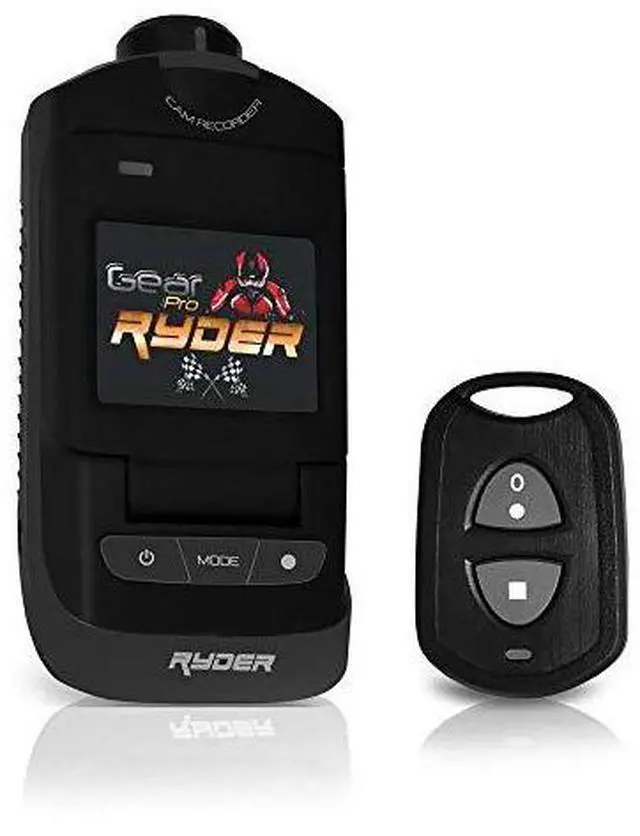 Alt view image 2 of 5 - ryder sports hd action camera  1080p mini camcorder 16 mp anti shaking cam 1.5" screen usb sd card hdmi battery  waterproof case usb cable remote handlebar helmet mount  gearpro gdv785bk black