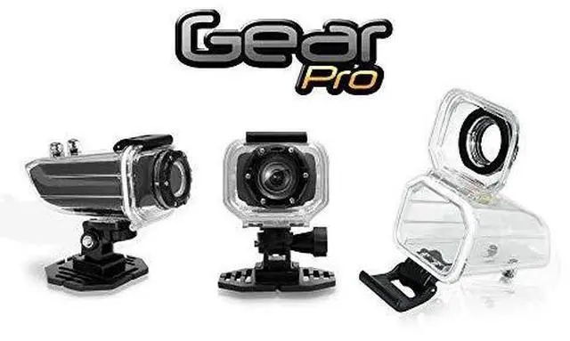 Alt view image 4 of 5 - ryder sports hd action camera  1080p mini camcorder 16 mp anti shaking cam 1.5" screen usb sd card hdmi battery  waterproof case usb cable remote handlebar helmet mount  gearpro gdv785bk black