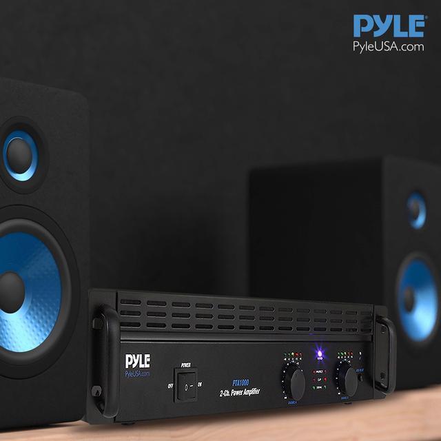 Alt view image 7 of 7 - Pyle 2-Ch. Bluetooth Pro Audio Amplifier - 1000W Rack Mountable Bridgeable Sound Amplifier - PTA1000