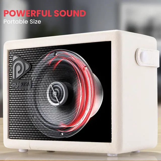 Alt view image 5 of 7 - Pyle Electronic Guitar Amplifier - 5" High-Definition Speaker with Volume, Bass & Treble Controls - PGTAMPL232