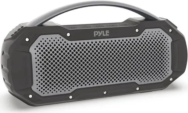 Alt view image 3 of 7 - Pyle Portable Wireless Bluetooth Streaming Speaker - IPX6 Waterproof, TWS Function, Outdoor Play, Built-in Microphone - Black