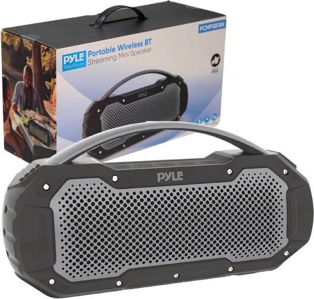 Alt view image 6 of 7 - Pyle Portable Wireless Bluetooth Streaming Speaker - IPX6 Waterproof, TWS Function, Outdoor Play, Built-in Microphone - Black