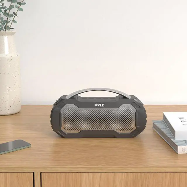 Alt view image 7 of 7 - Pyle Portable Wireless Bluetooth Streaming Speaker - IPX6 Waterproof, TWS Function, Outdoor Play, Built-in Microphone - Black