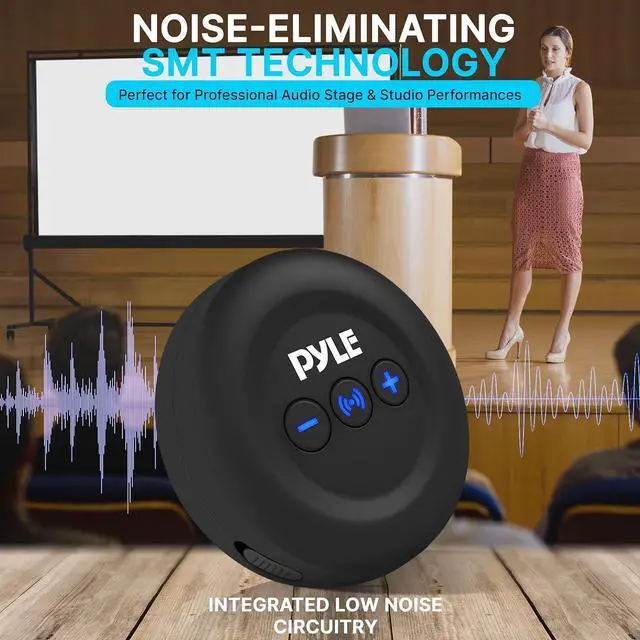 Alt view image 7 of 7 - Pyle Wireless Transmitter and Receiver Set - 3.5mm AUX & RCA Input/Output - PDWMU20