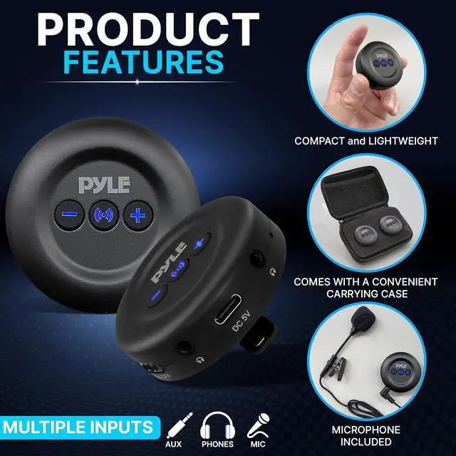 Alt view image 6 of 7 - Pyle Wireless Transmitter and Receiver Set - 3.5mm AUX & RCA Input/Output - PDWMU20
