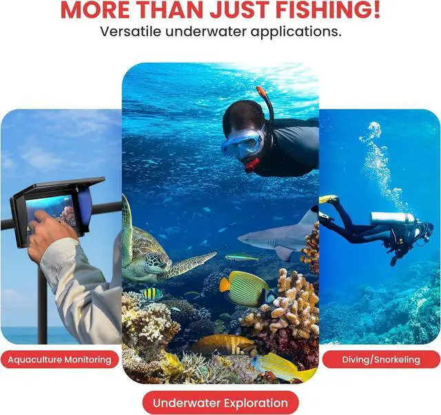 Alt view image 7 of 7 - Pyle 4.3'' Portable LCD Monitor Underwater Fishing Camera - 12 Infrared Lights - PLMRCT43WT - White