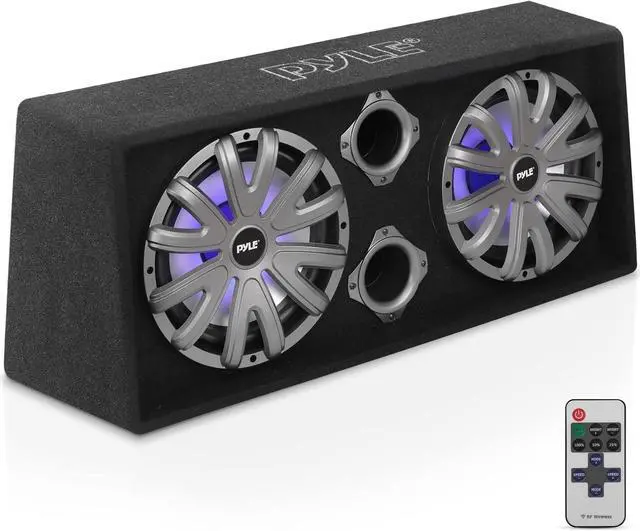 Main image of Pyle 12'' Dual Subwoofer Box System - Rear Vented Design with LED Lights - PLBS122LE