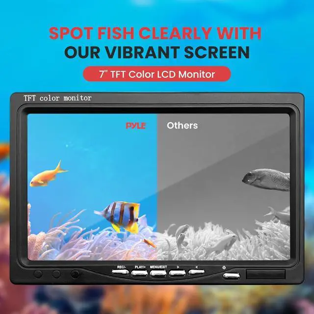 Alt view image 2 of 7 - Pyle 7'' LCD Monitor Underwater Fishing Camera - 1000TVL with DVR Recording - PLMRCDV72BK - Black