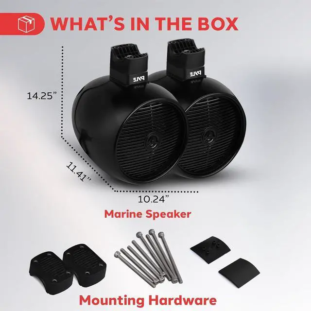 Alt view image 5 of 7 - Pyle 8" Marine Wakeboard Speaker System with Built-In LED Lights - Black