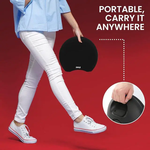 Alt view image 5 of 7 - Pyle Dual 3" Portable Bluetooth Waterproof Speaker with Wired Microphone & Rechargeable Battery - Black (PNX8BK)