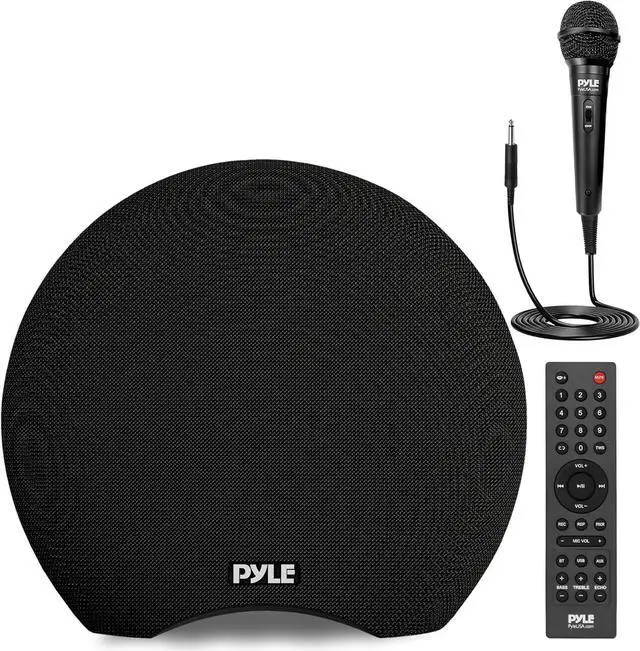 Main image of Pyle Dual 3" Portable Bluetooth Waterproof Speaker with Wired Microphone & Rechargeable Battery - Black (PNX8BK)