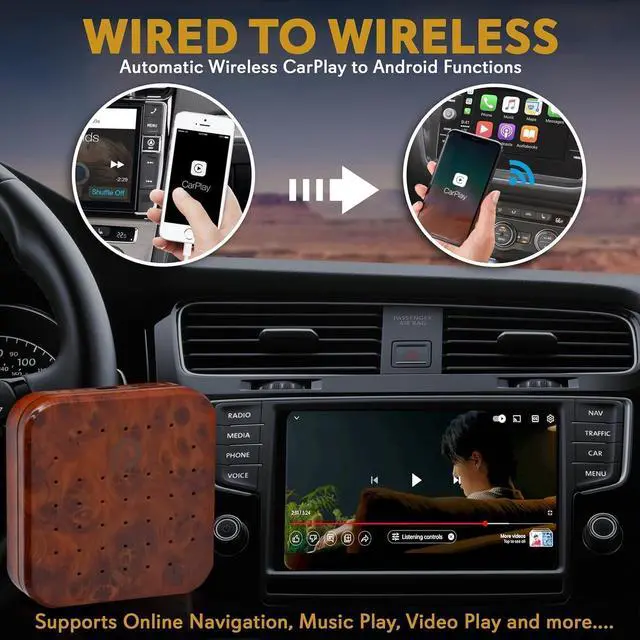 Alt view image 7 of 7 - Pyle Wireless Carplay & Android System iA Box - 4GB RAM 64GB ROM with Screen Mirroring and App Installation