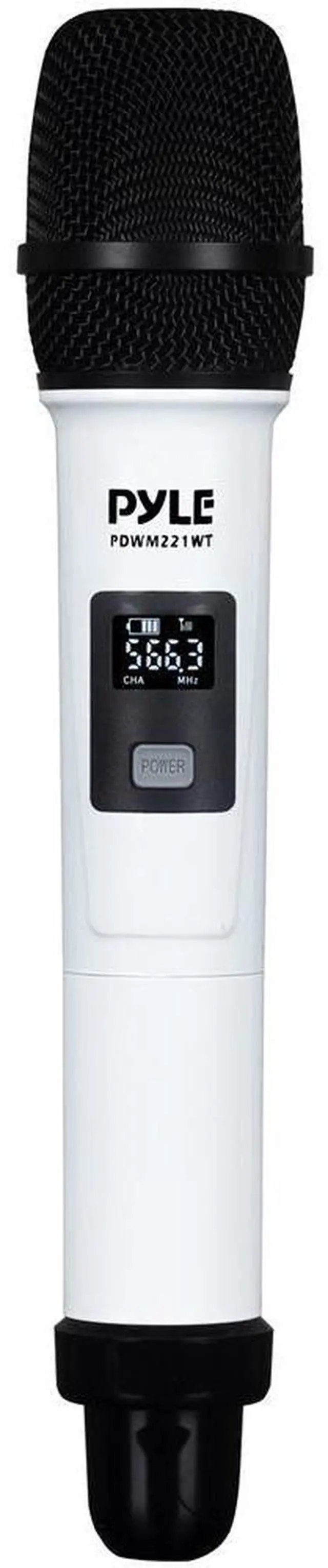 Main image of Pyle UHF Quad Channel Wireless Microphone System - Includes (4) Handheld Microphones (White)