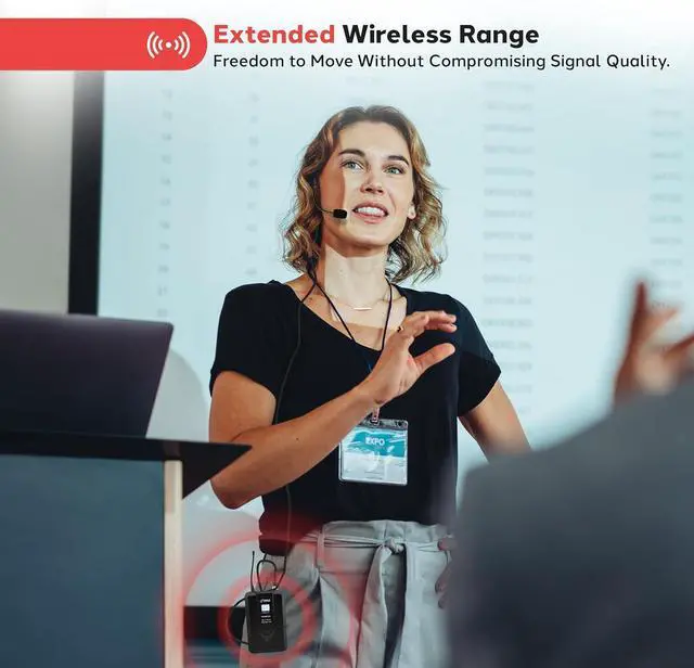 Alt view image 4 of 7 - Pyle UHF Wireless Microphone System Kit - PDWM3365
