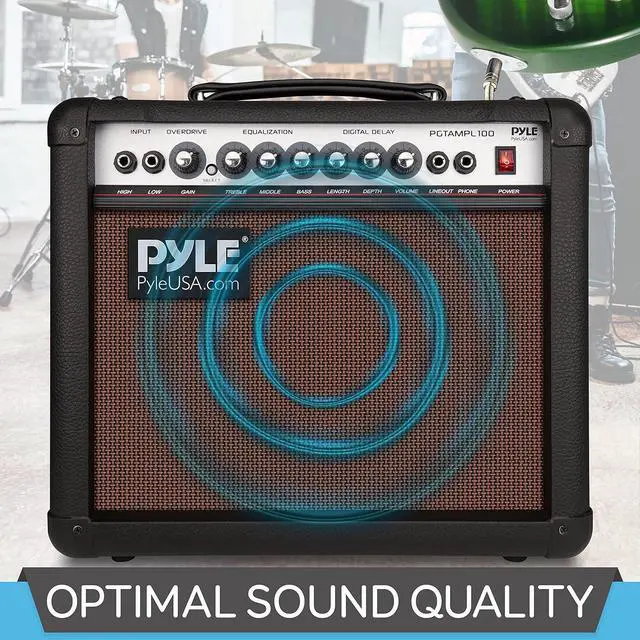 Alt view image 2 of 7 - Pyle Electronic Guitar Amplifier - PGTAMPL100