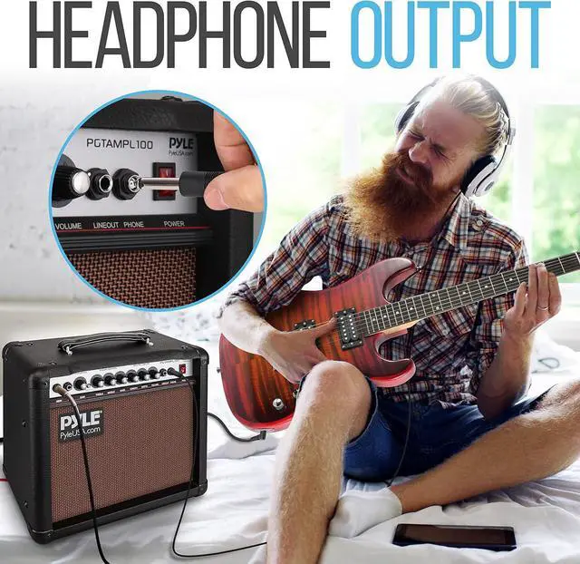 Alt view image 6 of 7 - Pyle Electronic Guitar Amplifier - PGTAMPL100