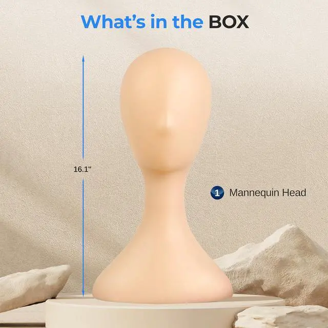 Alt view image 5 of 7 - SereneLife Professional Plastic Mannequin Head - SLMAQHDSK63