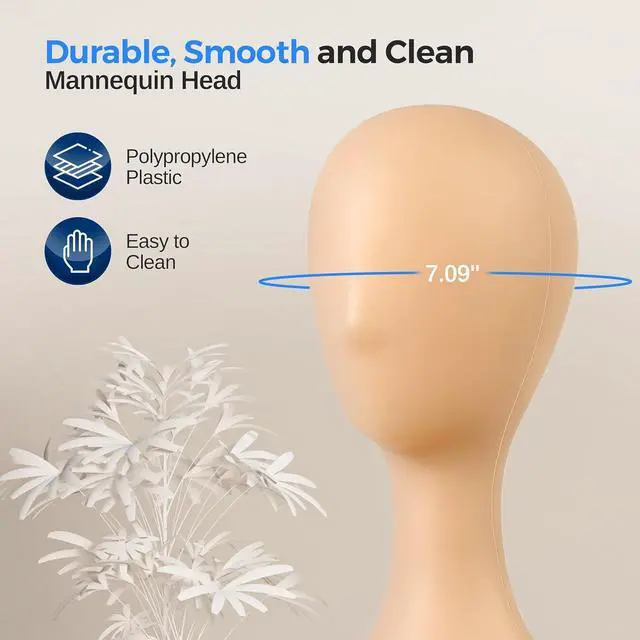 Alt view image 2 of 7 - SereneLife Professional Plastic Mannequin Head - SLMAQHDSK63