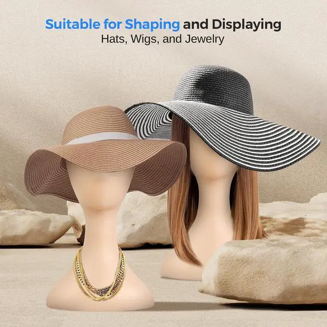 Alt view image 3 of 7 - SereneLife Professional Plastic Mannequin Head - SLMAQHDSK63