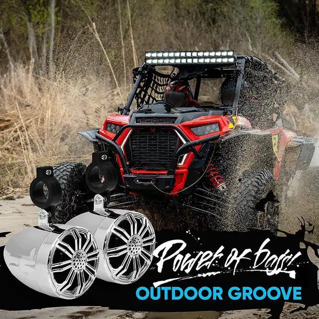 Alt view image 6 of 7 - Pyle 2.25" Waterproof Off-Road Speakers for Motorcycle or Car - Chrome PLMR22CR