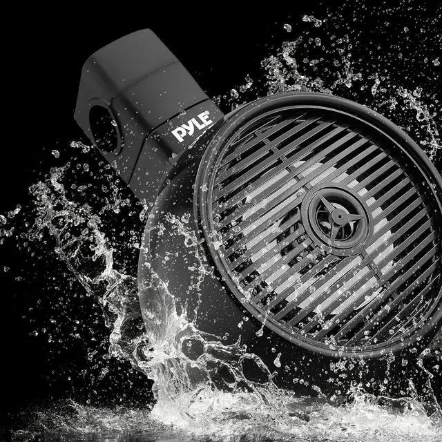 Alt view image 4 of 7 - Pyle 6.5" Marine Wakeboard Speakers with LED Lights - 2-Way Water Resistant System, Black PLMRWK63BK