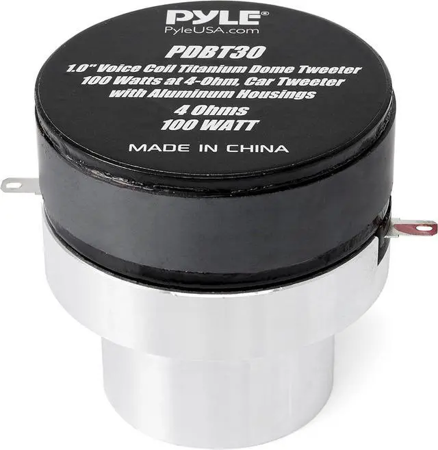 Alt view image 3 of 7 - Pyle 1.0'' Titanium Dome Tweeter with Voice Coil - 100W 4-Ohm, Aluminum Housings PDBT30