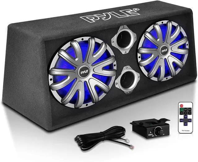 Main image of Pyle 8'' Dual Bass Subwoofer Box System with LED Lights & Vented Design - 400W PLBAS82LE