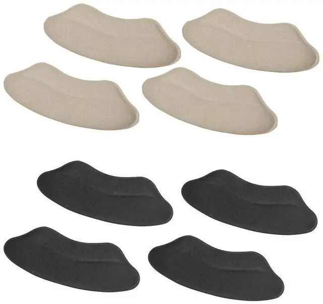 Main image of SereneLife Heel Pads - Comfortable Grip Liner for Dress Shoes, High Heels, and Loafers (4-Piece Set), Black & Apricot, SKU SLVARBLAP4