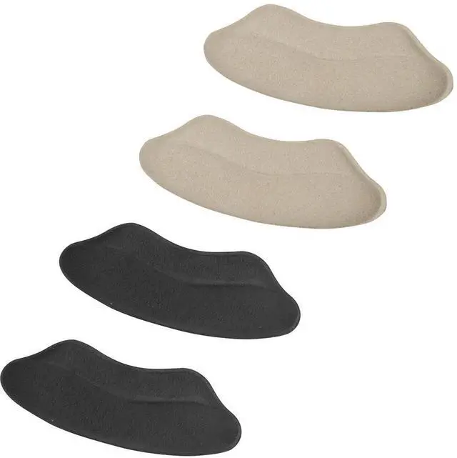 Main image of SereneLife Heel Pads - Comfortable Grip Liner for Dress Shoes, High Heels, and Loafers (2-Piece Set), Black & Apricot, SKU SLVARBLAP2