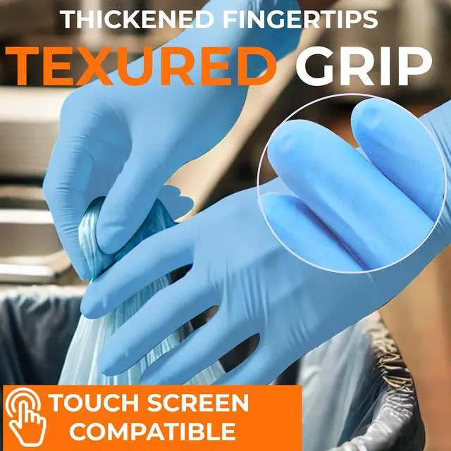 Alt view image 5 of 7 - SereneLife 100 Pcs. Soft Industrial Gloves - Nitrile & Vinyl Powder-Free Disposable Gloves (Medium Size), SKU SLGLVNIT100MD