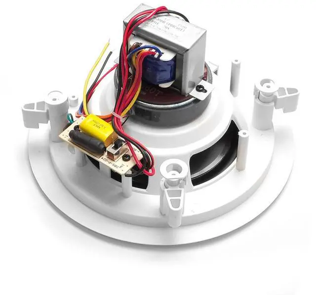 Alt view image 4 of 6 - Pyle 6.5" Home In-Wall / In-Ceiling Dual Speaker System with 70V Transformer and 2-Way Flush Mount, White, SKU PDIC60T