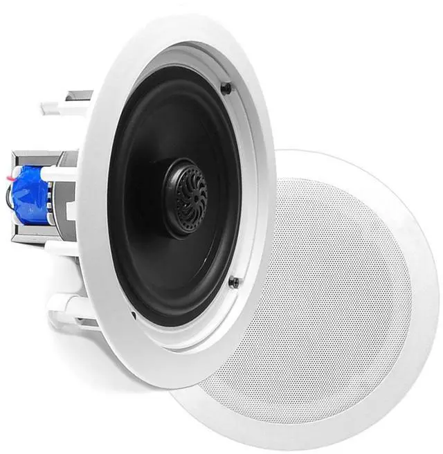 Main image of Pyle 6.5" Home In-Wall / In-Ceiling Dual Speaker System with 70V Transformer and 2-Way Flush Mount, White, SKU PDIC60T