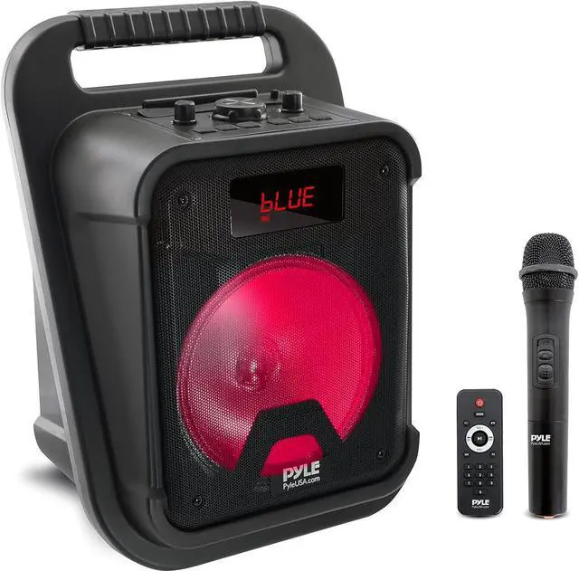 Main image of PyleUsa PPHP87TLB Portable Bluetooth PA Speaker - 360W 8 Karaoke Remote - Black
