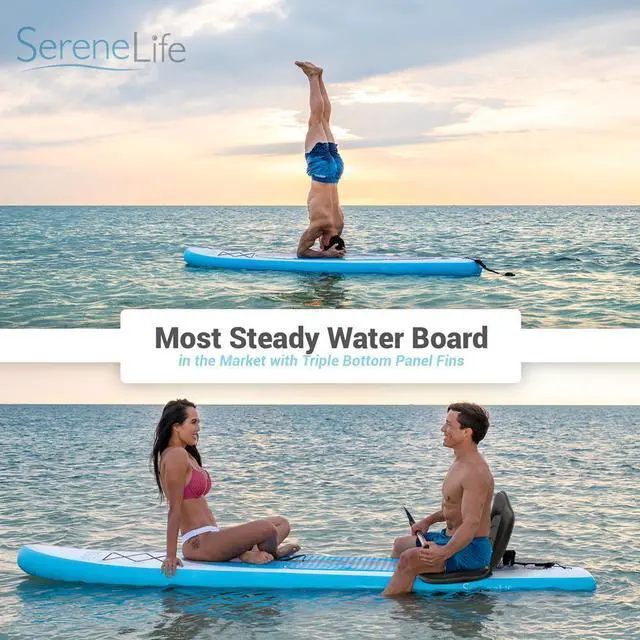 Alt view image 5 of 7 - SereneLife Thunder Wave Inflatable Stand-Up Paddle Board (SUP) - 10' with Accessories, SKU SLSUPB10